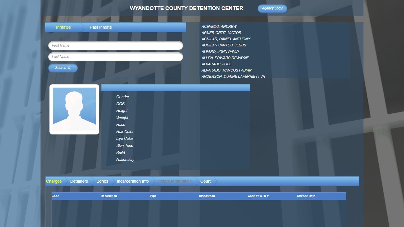 Current Inmates - Wyandotte County Detention Center