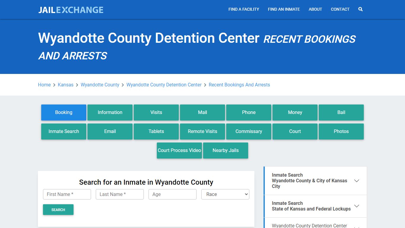 Wyandotte County Detention Center Recent Bookings And Arrests