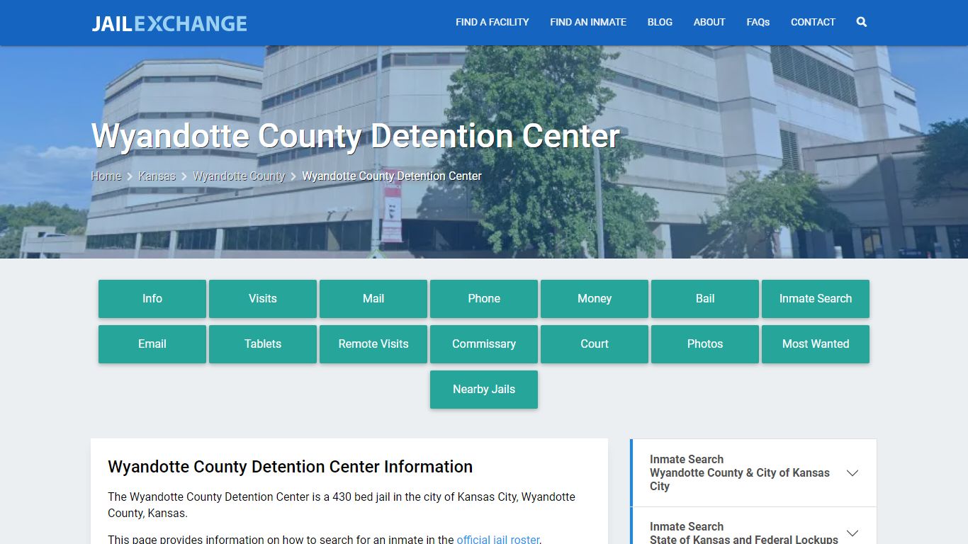 Wyandotte County Detention Center, KS Inmate Search, Information